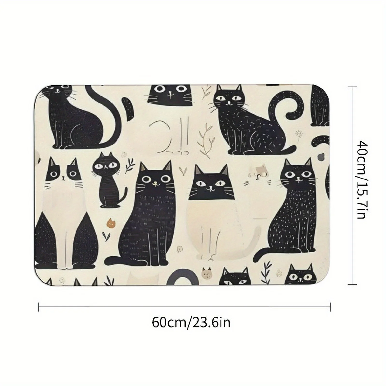Adorable Cats Doormat - Anti-Slip, Durable Home Decor Mat for Entrance or Bathroom,  Unique Gift, Charming Design