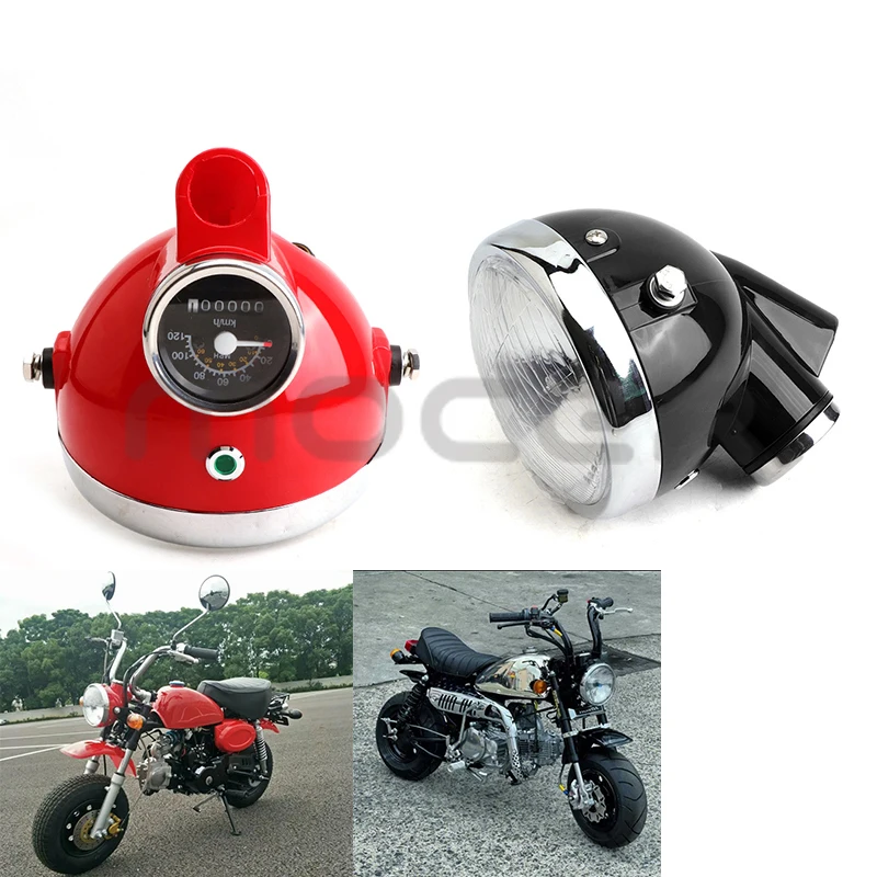 

Retro Lighthouse Motorcycle Headlamp Headlight Assembly Belt Oil Meter Fit for Z50 Little Monkey Small Motorcycle Accessories