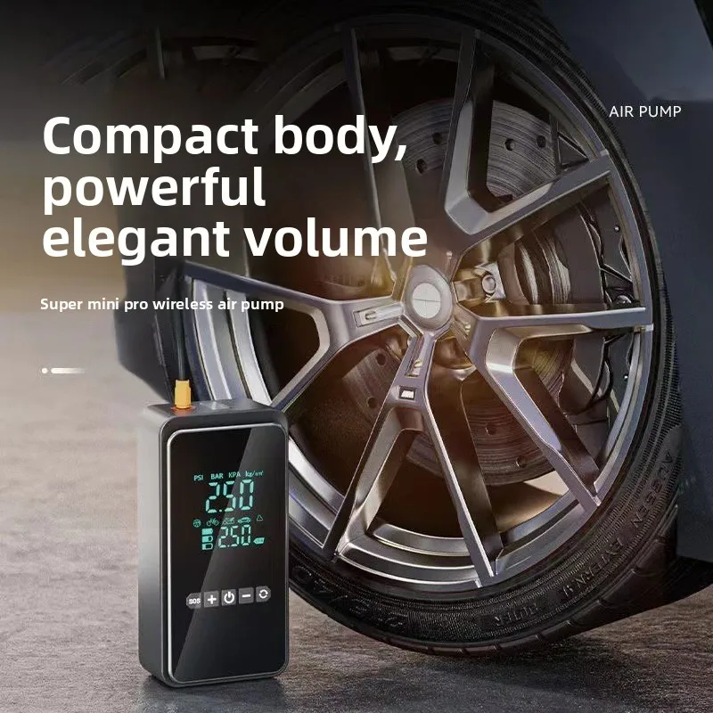 Pompe à air portative sans fil pour voiture - Gonfleur électrique haute pression pour pneus avec charge rapide