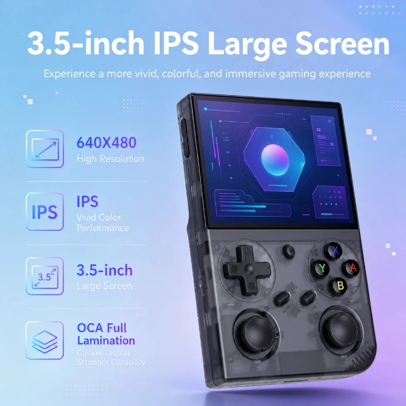 G350 Handheld Game Console 3.5 Inch Portable Retro Linux System Rk3326 Dual Joystick Pocket Game Player For Psp Street Gaming