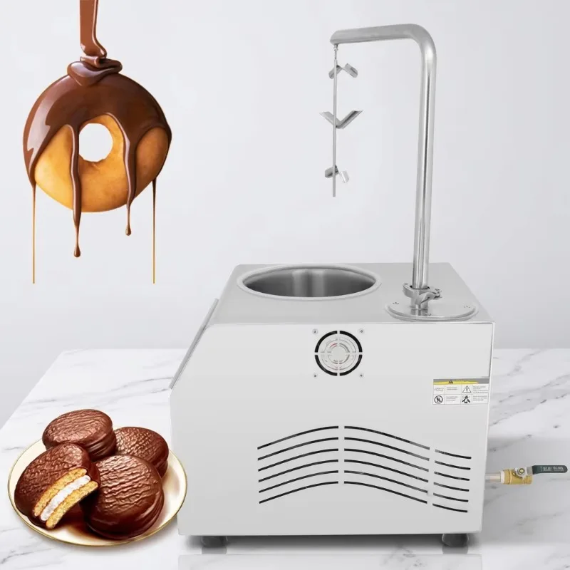Automatic New Commercial Chocolate Dispenser with Tempering Machine Plug Powered High Productivity Milk/Corn/Nuts Raw Material