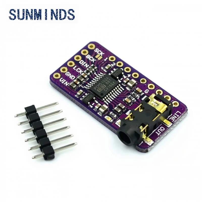 1 Interface I2S PCM5102A DAC Decoder GY-PCM5102 I2S Player Module For Raspberry Pi pHAT Format Board Digital PCM5102 Audio Board