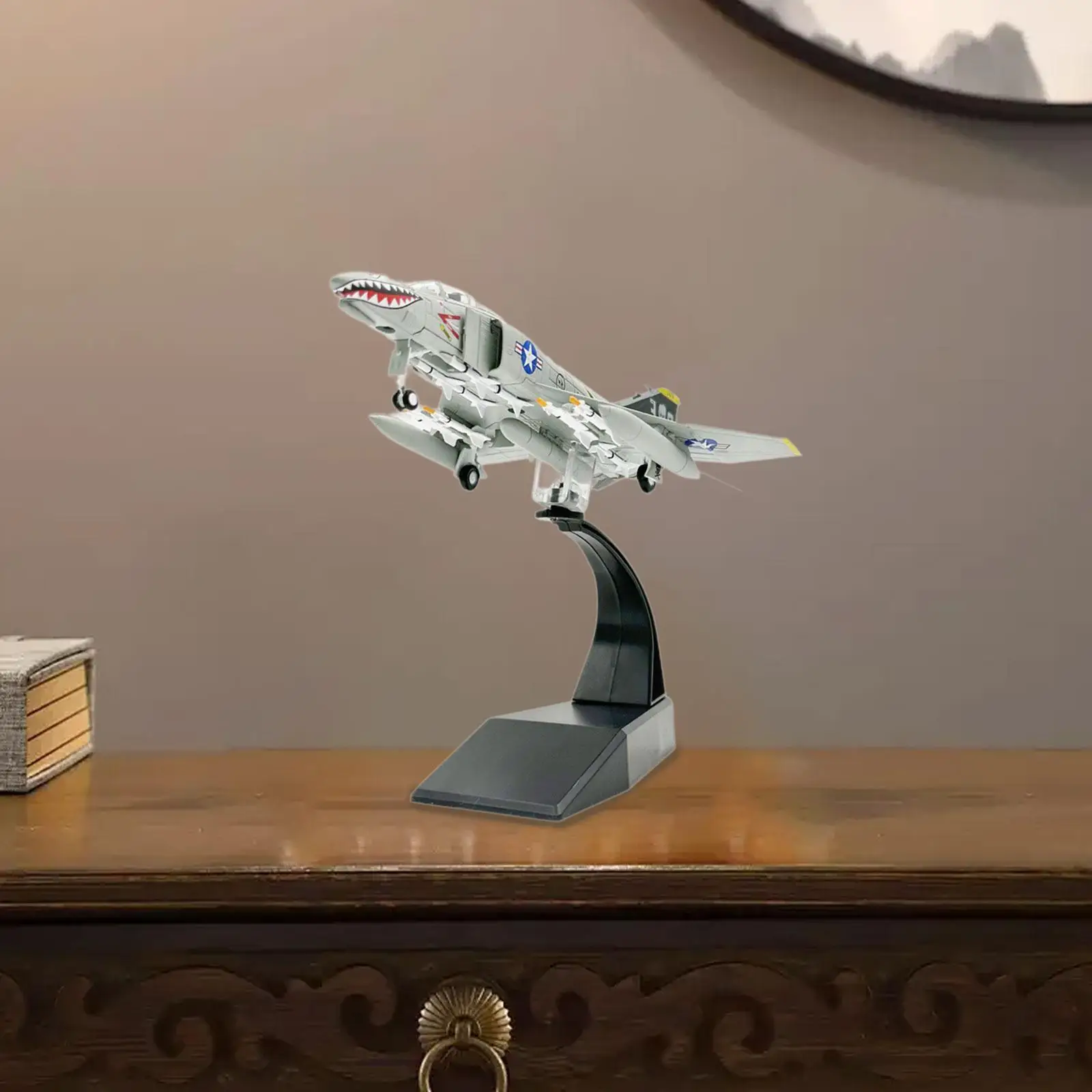 

1/100 Scale Fighter Model Collectible Aircraft Model with Stand Simulation Plane Model Alloy Airplane Model for Office Bar