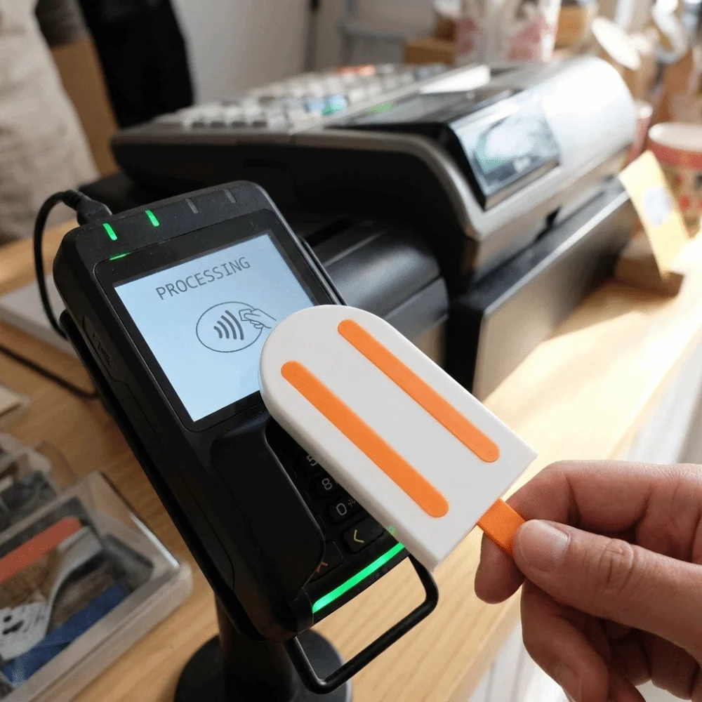 3D Printed Contactless Payment Card Holder Ice Cream Shape Portable Credit Card Wand Wireless Gadget Tap To Pay Wand Travel