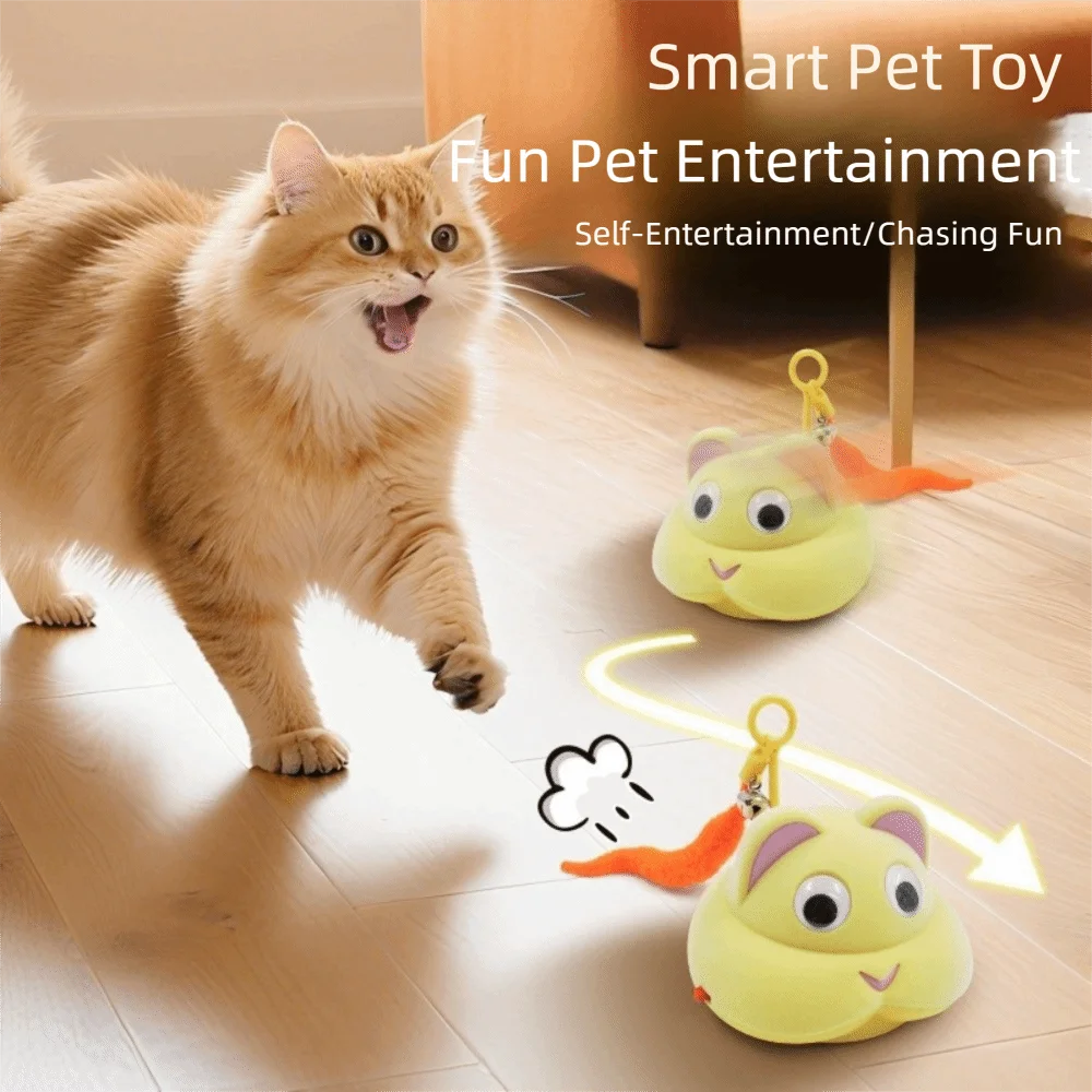 

Rechargeable Interactive Cat Toy Electric Plastic Electric Moving Mice Toy Chewing Exercise Smart Automatic Cat Teasing Device
