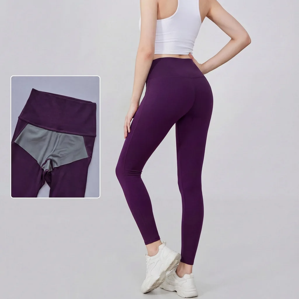 High waist free underwear sports running pilates training seamless nine-point pants fitness pants women's nude yoga pants