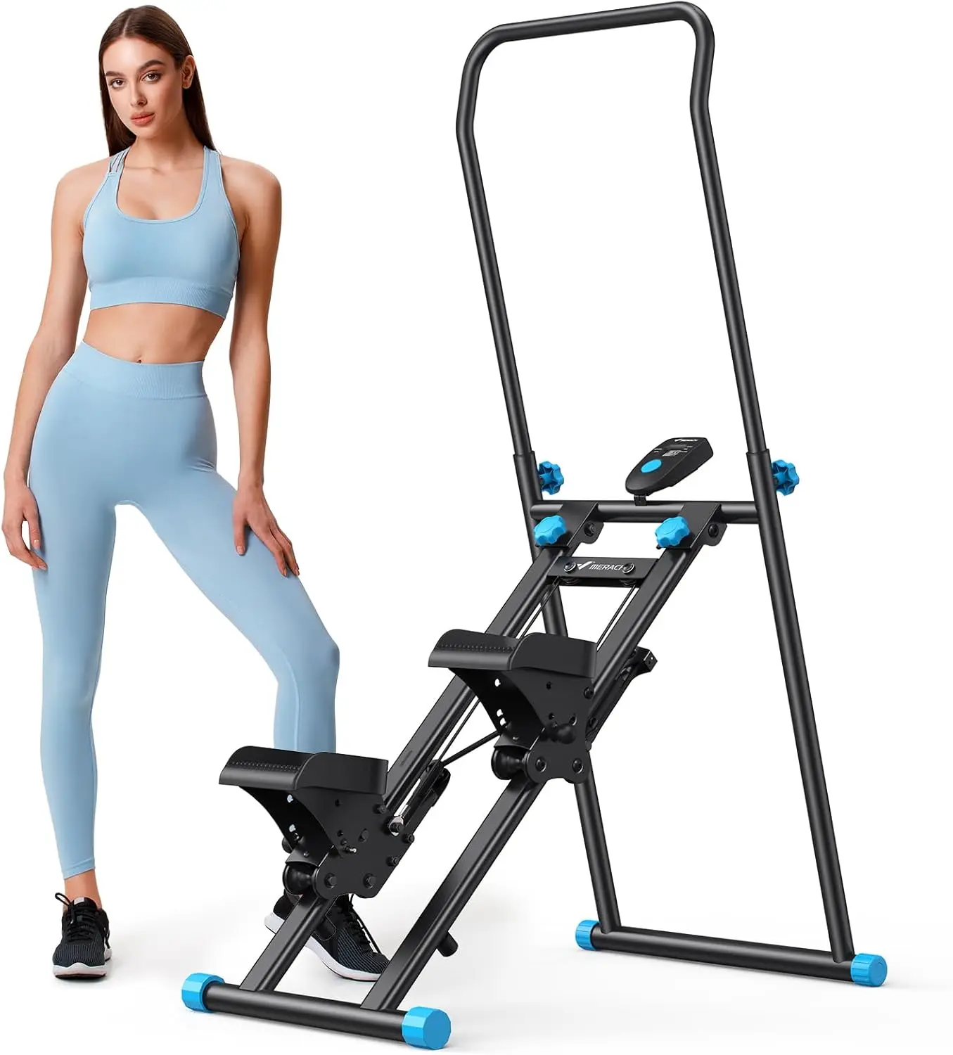 Vertical Climber, New Version Stair Stepper for Home Gym Exercise, Sliding Machine for Full-Body Workout, Compact Folding Cardio