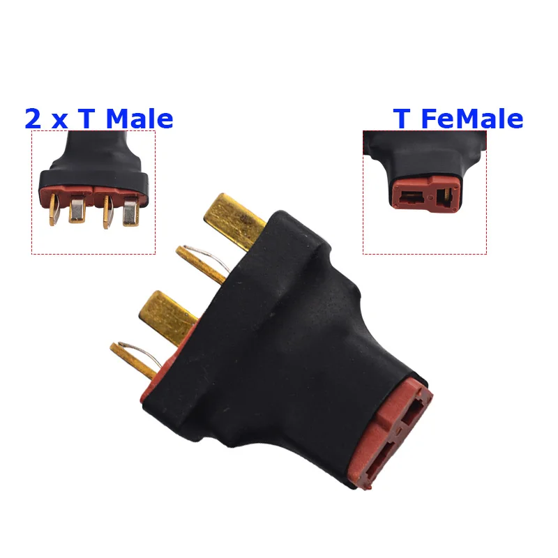 ESC XT60 / T plug 2 Male to 1 Female / 1-Male to 2-Female Connector Parallel Adapter for Car Plane Heli Lipo Battery