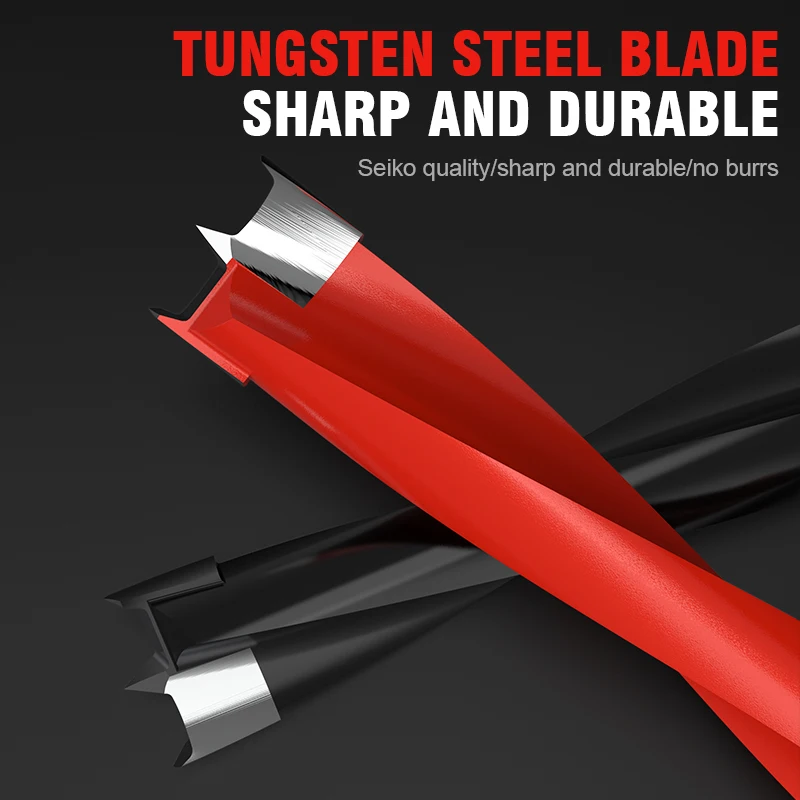 HUHAO Left/Right Wood Router Drill Bit  Rotation Row Drilling 2 Flute Carbide Forstner Router Bit Hole 3 mm To 35mm