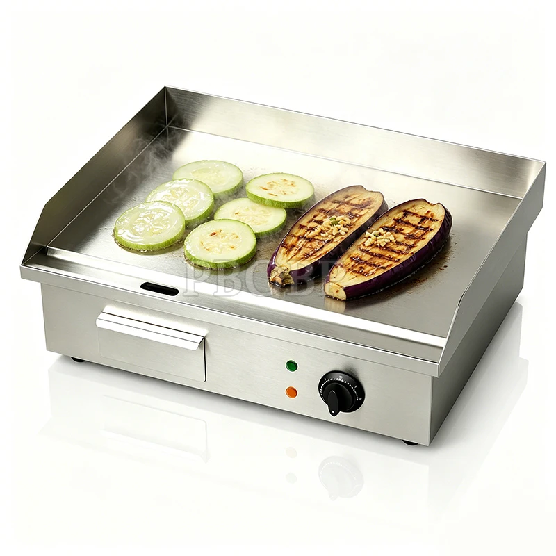 Restaurant Equipment Stainless Steel BBQ Electric Flat Griddle Table Top Gas or Electric Griddle Grill Professional Cooking Tool