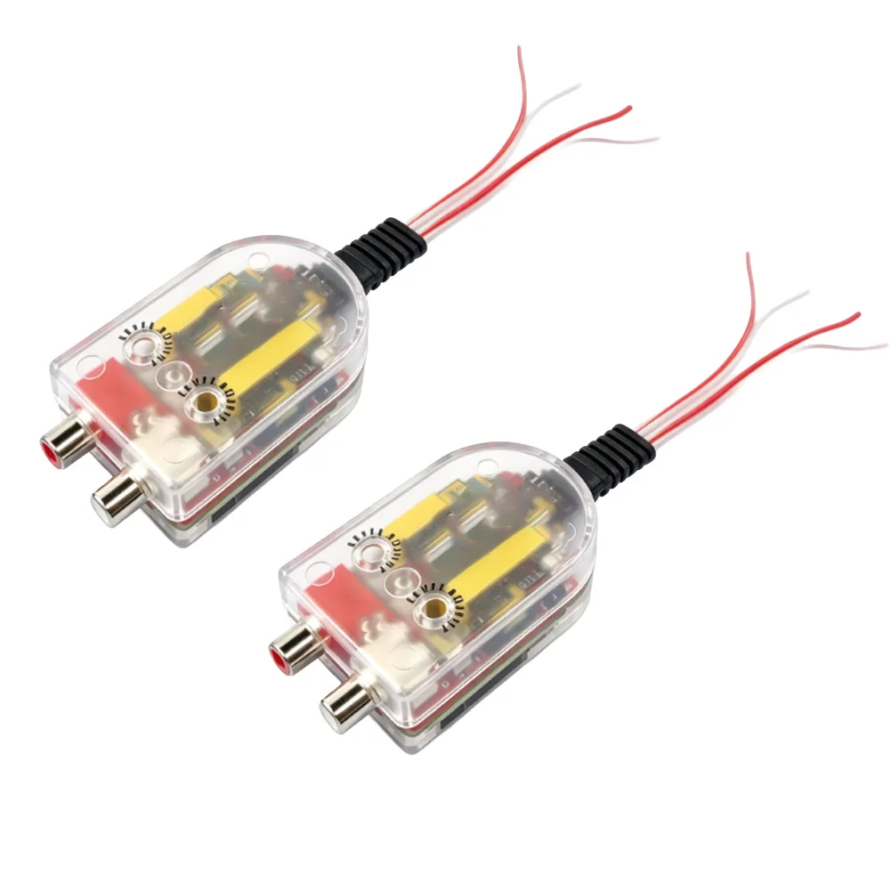 High to Low Impedance Converter 2 Pack for Speaker Level to Line Level For Signal Conversion Car Audio Applications