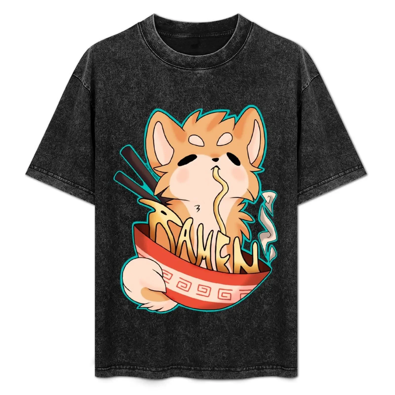 

Ramen Pup T-Shirt Plus Size Simple Casual Top