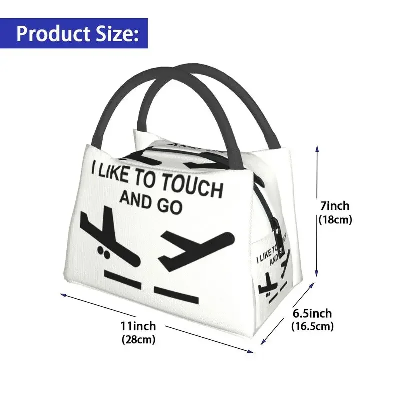 Custom Airplane Humour Lunch Bag Men Women Warm Cooler Insulated Lunch Boxes for Picnic Camping Work Travel