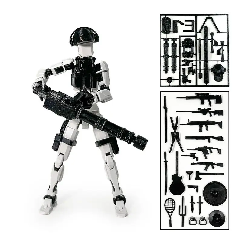 دمية مجمعة من Dummy13، مكعبات بناء ألغاز قابلة للتشوه، متعددة المفاصل، أزياء متنقلة عصرية، دمية متنقلة قتالية مصنوعة يدويًا #5