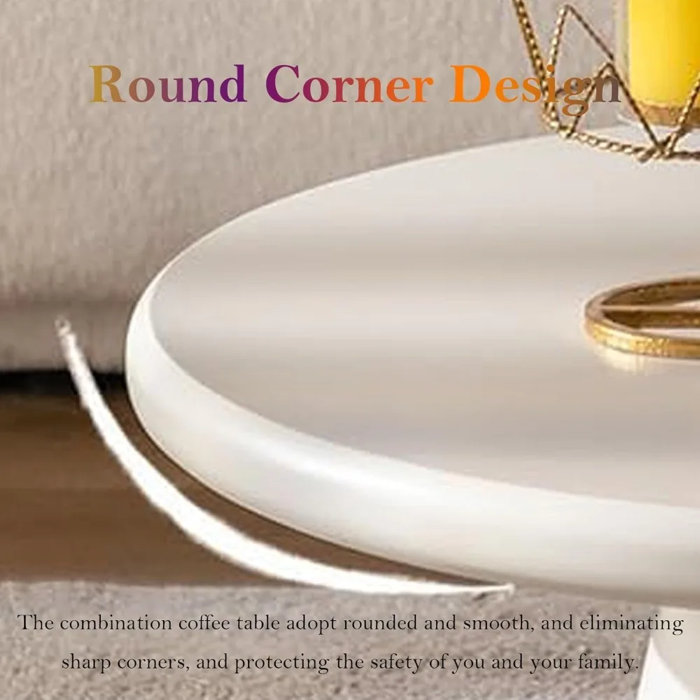 Table basse élégante avec finition élégante et base robuste, table centrale basse moderne pour espaces de vie rustiques