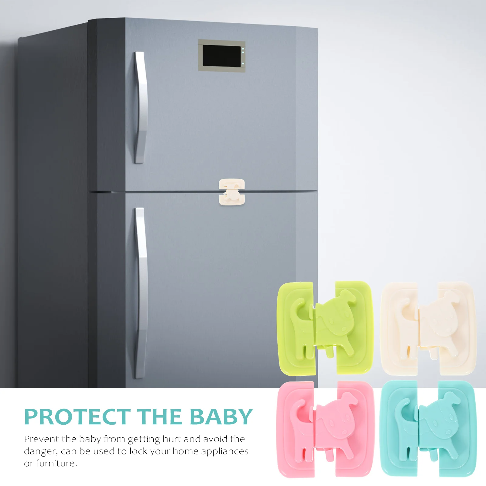 

4 шт., детские замки для ящиков, детские защелки, шкафы для холодильника, прочные защелки для домашней безопасности, защита от детей