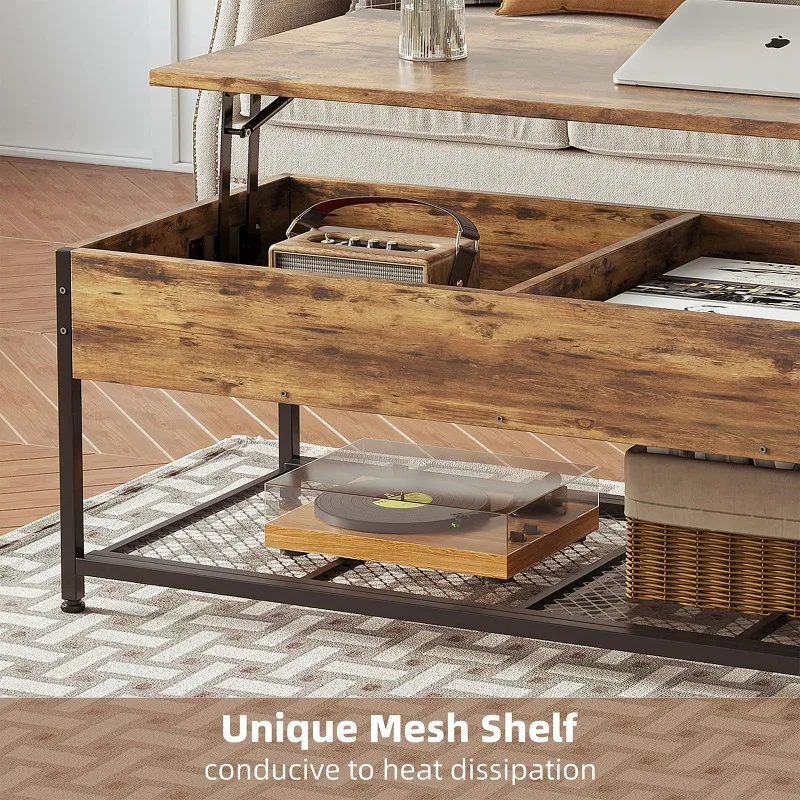 American retro coffee table, simple wrought iron tea table in the living room, modern small apartment light luxury