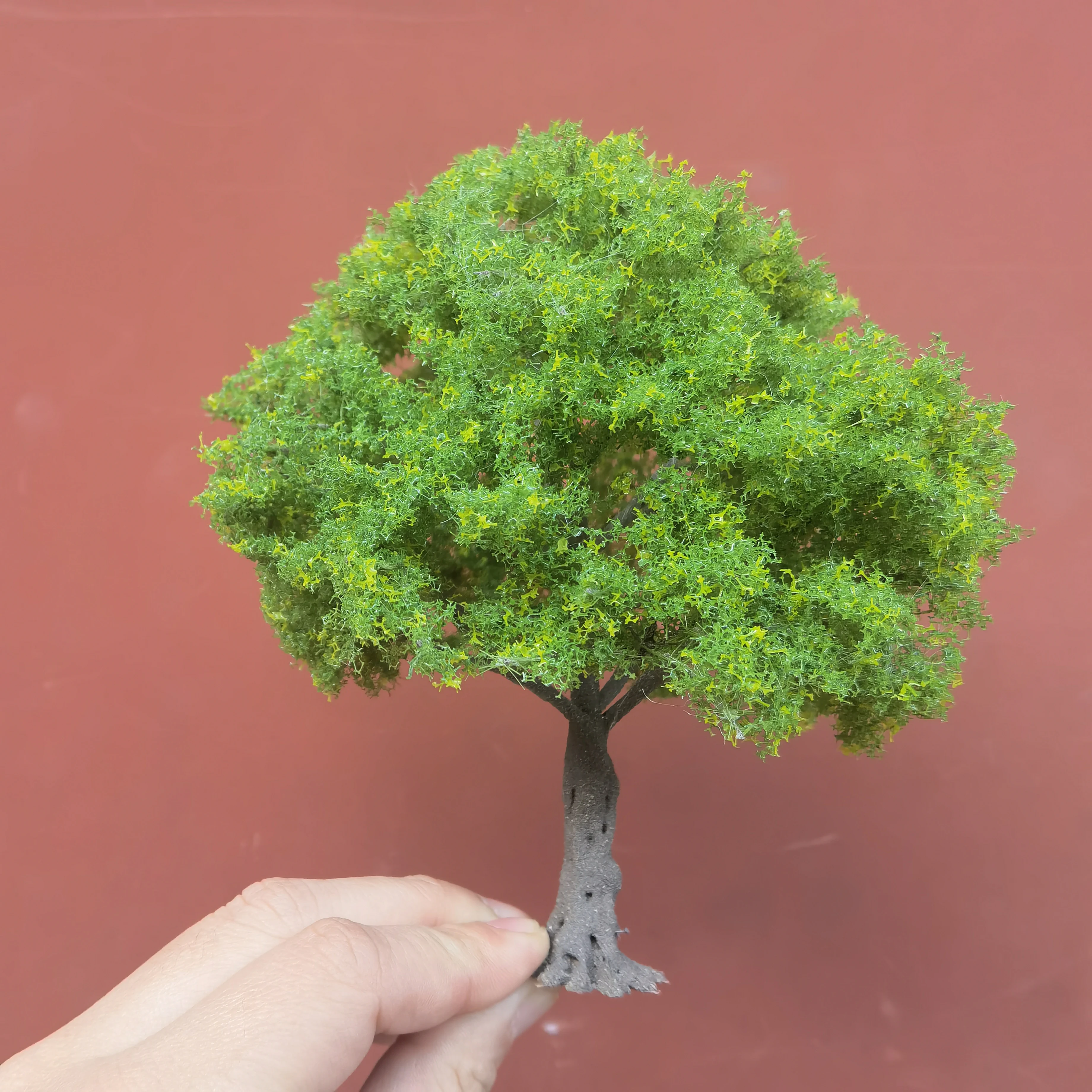 10/15/23cm Spring Tree Model Fresh Green Light Tender Handmade Wire Model Tree Fine Scale Model Train Railway Layout