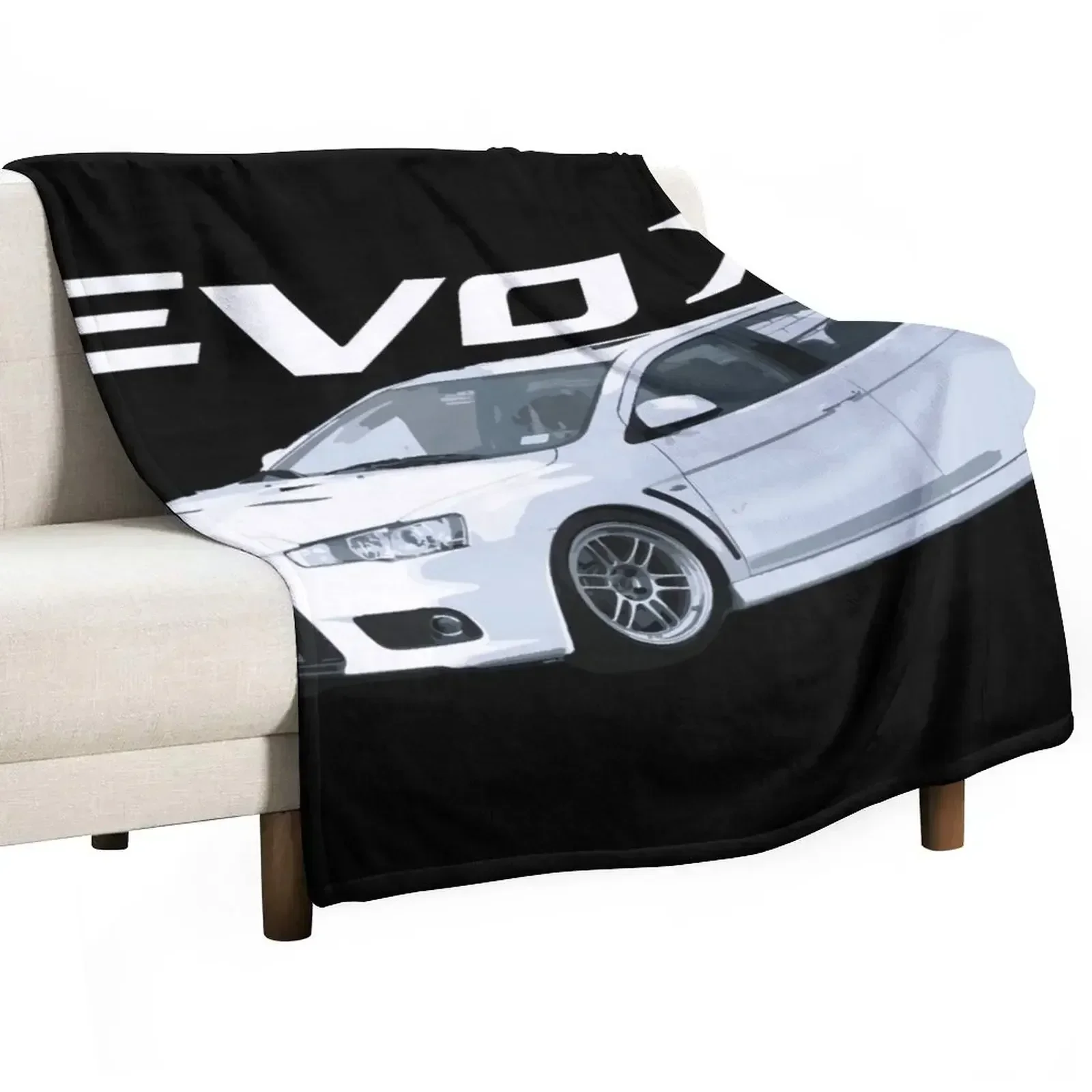 

New Evo X Wicked White RPF1 Throw Blanket Cozy Warm Blanket for Bed Room Decor