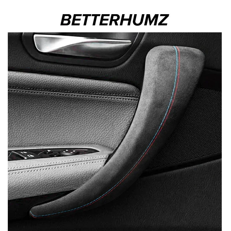 For BMW F20 1 Series Interior Trim Door Armrest Handle Cover Performance Sticker Made of Alcantara Auto Wrap Car Accessories