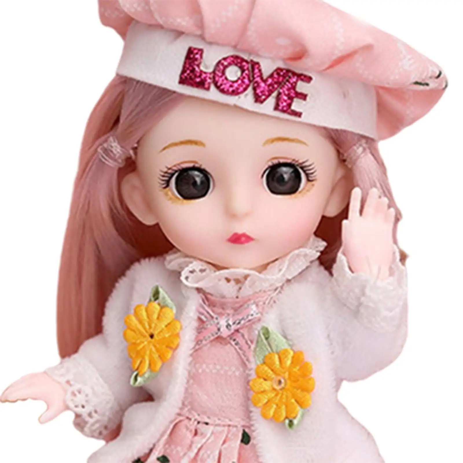 

4x1:12 Baby Doll Girls Baby Beautiful Dress Up 3D Eyes Role Play Toys B