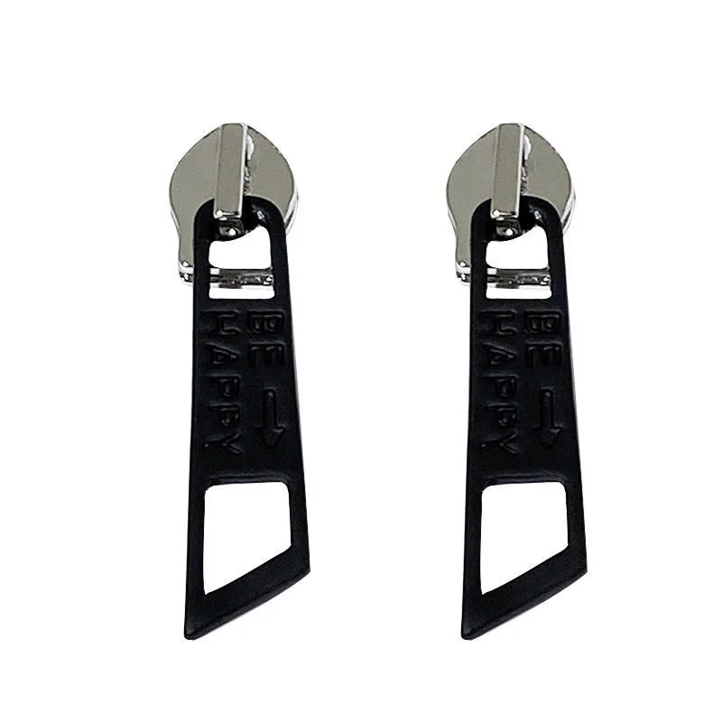 Baumelnde Ohrringe im Y2K-Stil mit Reißverschluss für Frauen, kreatives Design, verschiedene mehrere Bonbonfarben, Trend-Ohr-Accessoires, Modeschmuck – Detail 10