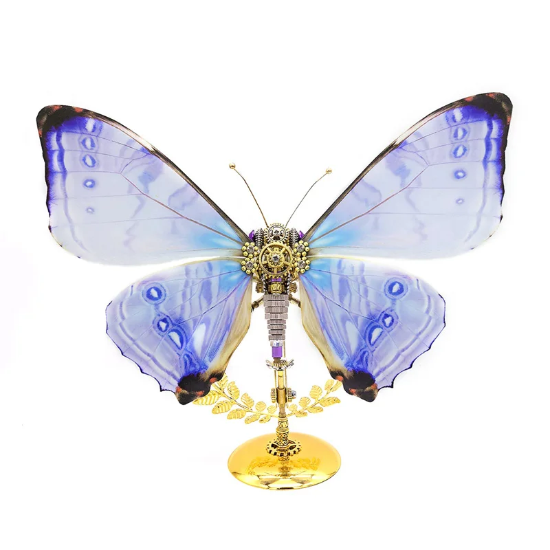 Mechanical Steampunk insects 3D Puzzle butterfly Metal Building Model Kits for Adults Kids Toys DIY Assembly Toy gift - 150pcs