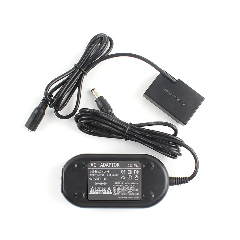 ACK-E18 DR-E18 DC Coupler LP-E17 Dummy Battery AC Power Adapter Kit for Canon EOS Rebel SL2 SL3 T6i T6S T7i T8i 200D 200D II
