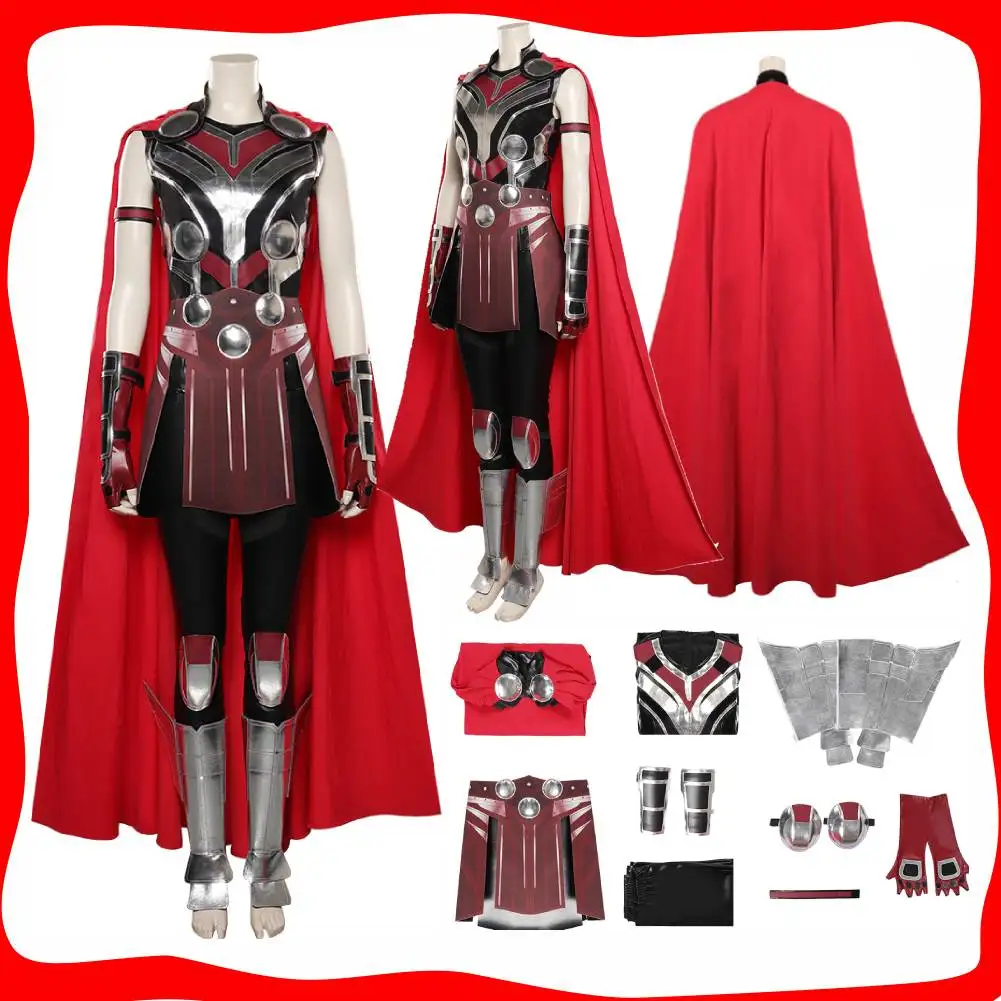 Vermomming Jane Foster Cosplay Fantasia Vrouwen Mantel Battle Suits Film Liefde Superheld Kostuum Rollenspel Outfits Halloween Carnaval