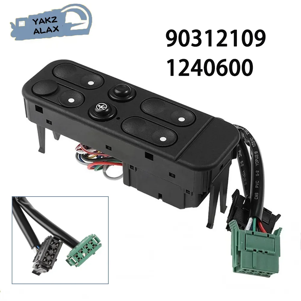 

90312109 1240600 Electric Window Control Switch Glass Lifter Button for Opel Vectra 1988 1989 1990 1991 1992 1993 1994 1995