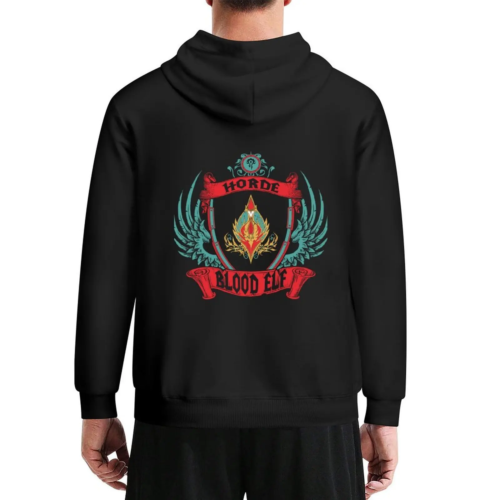 

BLOOD ELF - WAR CREST Hoodie aesthetic clothing mens clothes korean clothes men's autumn clothes japanese hoodie