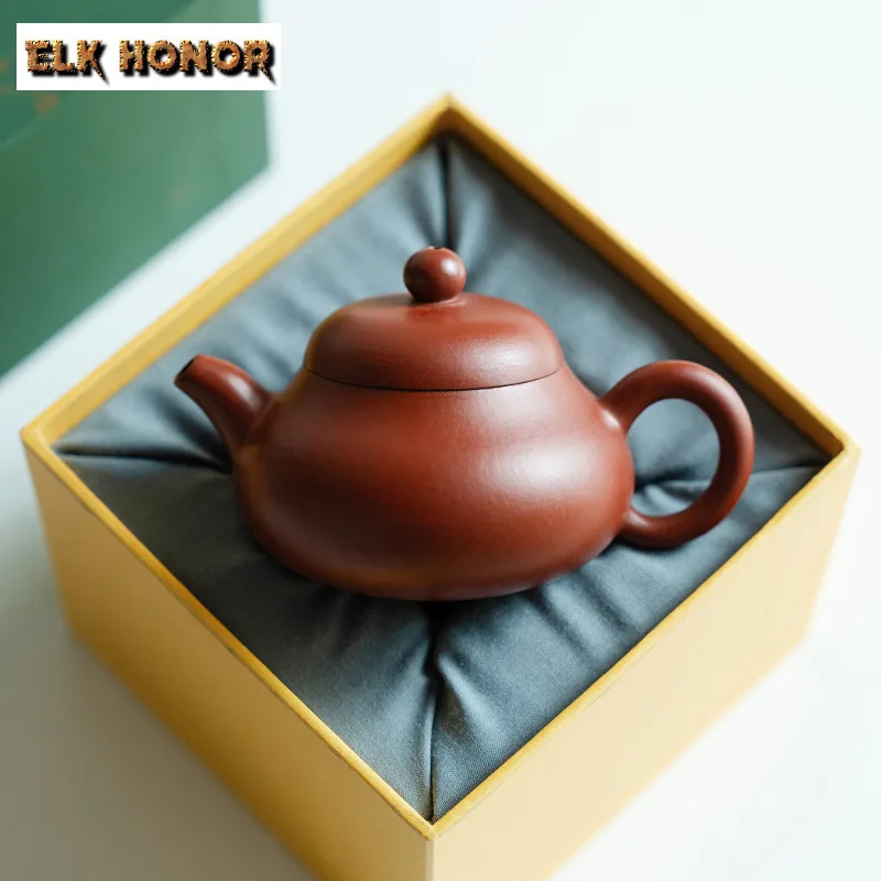 130ml High-end Yixing Purple Clay Teapots Handmade Pear Pot Raw Ore Zhu Mud Kettle With Infuser Chinese Zisha Tea Set Drinkware