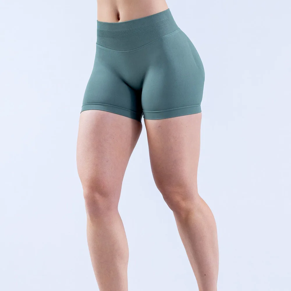 Women High Elastic Butt Boosting Yoga Shorts Impact Resistant Fitness Jogging Beach Sports Cycling Shorts