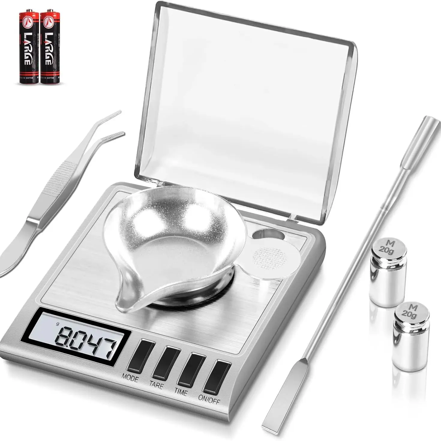 Balance numérique en milligramme intelligente GEM20, haute précision, 50x0.001g, pour rechargement, bijoux et pierres précieuses