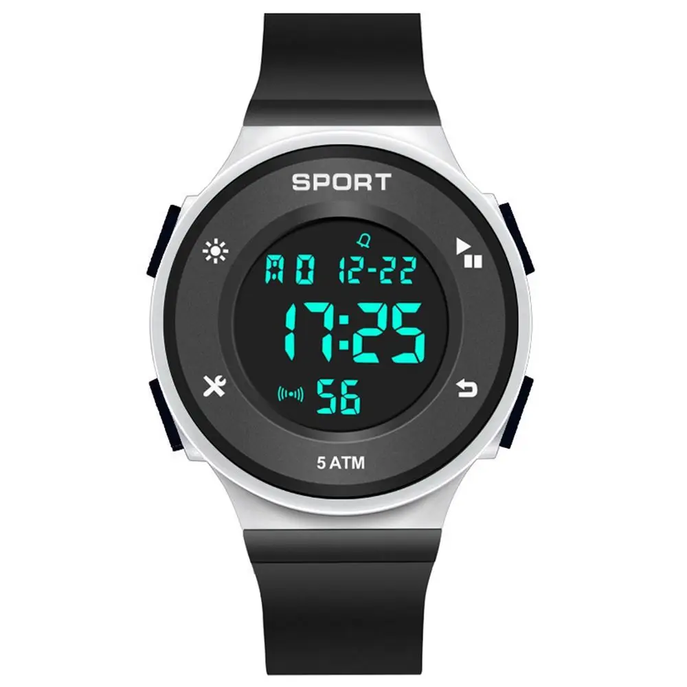 Waterproof Sports Watch Casual Simple Electronic Watch Multifunction Big Dial LED Digital Wristwatches Outdoor Sports