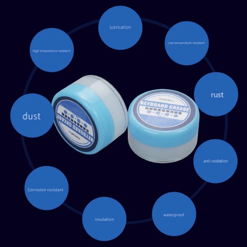 Lubrificantes estabilizadores interruptor graxa branca translúcida para teclado mecânico