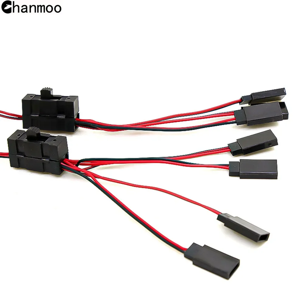 1 To 3 Y Wire 1 drag 2 drag 4 switch Servo Extension Cable LED Light Control Power Switch for JR Futaba RC Model Car Parts