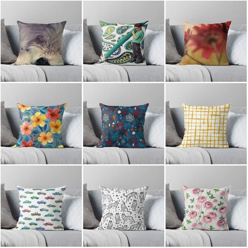 Innovative cushion cover modern abstract art pillowcase living room sofa bed seat decorative pillow