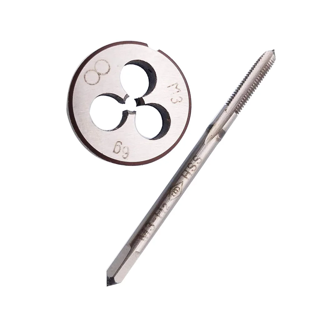 M3X0.5 MM HSS Hệ Mét Tập Và Chết Bộ Chủ Đề Tập Và Vòng Ren Chết Tay Phải HSS Côn