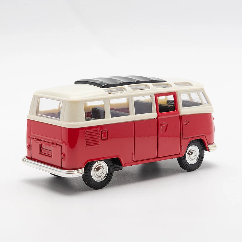 1:32 Alloy Diecast Vintage Mini Bus Van Car Model Classic Pull Back Car Miniature Vehicle Replica For Collection Gift for Kids