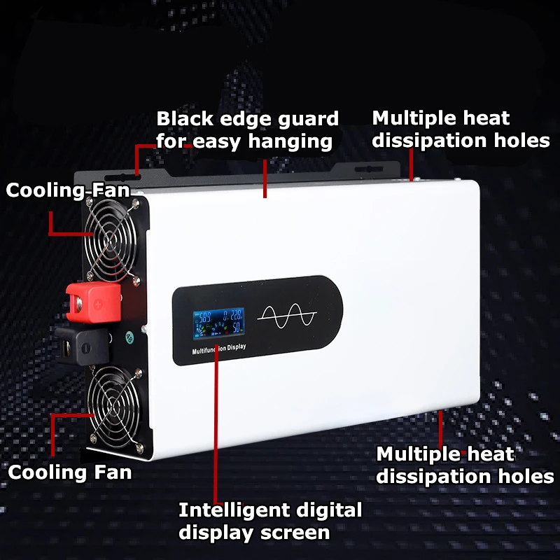 Imagem -05 - Inversor de Onda Senoidal Pura 10kw 10kw dc 12v 24v 48v ac 110v 120v 220v Carregador Portátil Solar Fora da Grade de Inversores