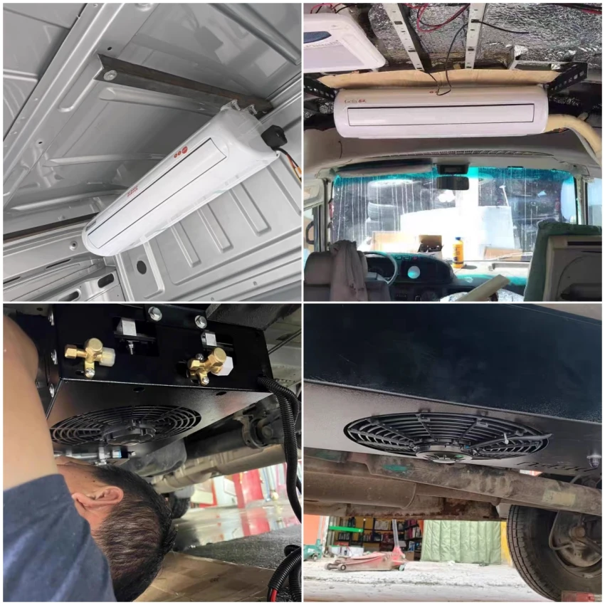 نظام تكييف الهواء الآخر ضاغط التيار المتردد 24 فولت تيار مستمر برودة 12 فولت سيارة شاحنة RV التيار المتناوب 12 فولت مكيف هواء تخييم