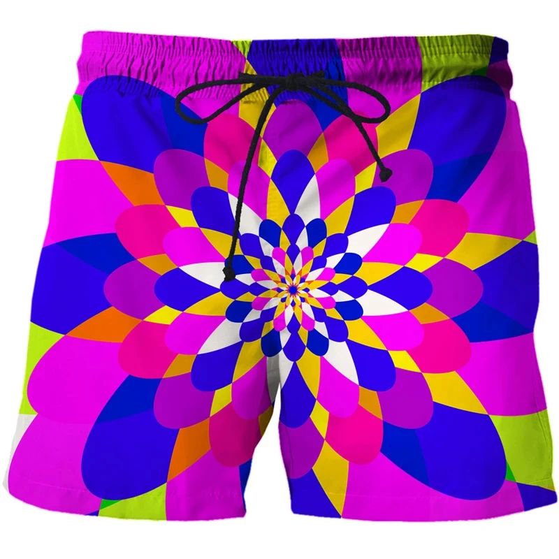 Summer Flamingo Men Shorts 3d Graffiti Painting Printed Casual Swimming Beach Shorts Fashion Oversized Boy Swimsuit Shorts Pants