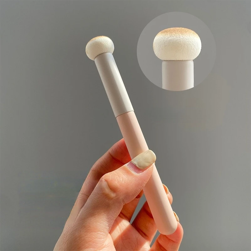 1 unidad de pinceles de maquillaje con cabeza de esponja de seta, pincel corrector, lápiz labial, polvo de labios, base, herramientas cosméticas de contorno, venta al por mayor