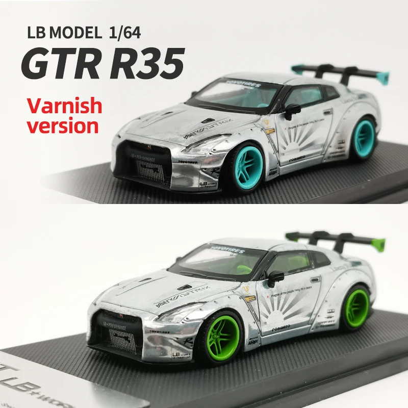 1:64 LB WORKS R35 gtr alloy bright varnish car model ornament