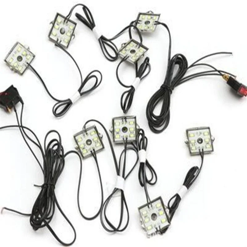 8Pcs LED Lights Strip Truck Bed Trunk Lighting Kit 6000K 5630 48 SMD LEDs Waterproof for RV Cargo Pickup For Toyota/Tundra/Chevy