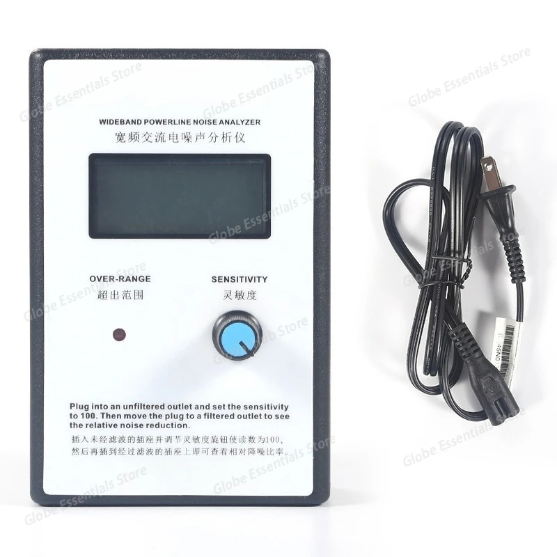 LCD Digital Broadband AC Power Noise Tester Analyzer Mains Ripple Meter EMI Measuring Instrument