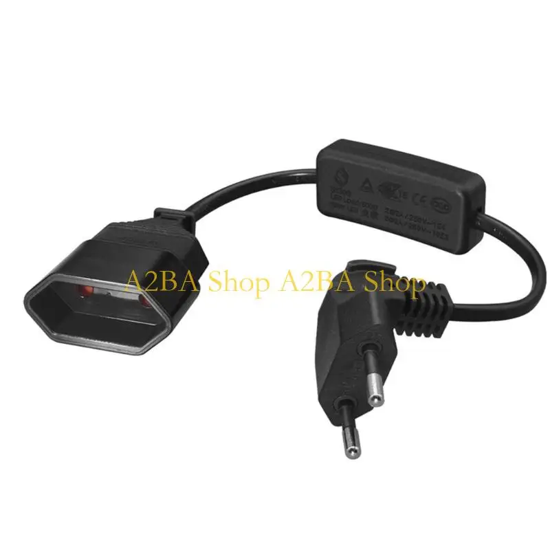 A2BA European Plug Power Wire with Switcher Connector Electrical Cord 2Pin Male To Female Cable for Electronics Device Control