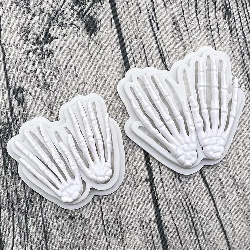 Halloween Hand Bone Silicone Mold Sugarcraft Chocolate Cupcake Baking Mold Fondant Cake Decorating Tools