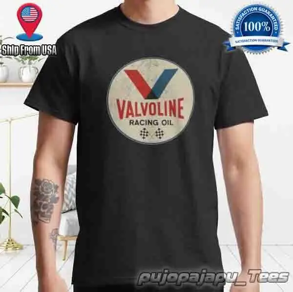 New Item Valvoline Racing American Funny  Logo Men's T-Shirt Size S-5XL